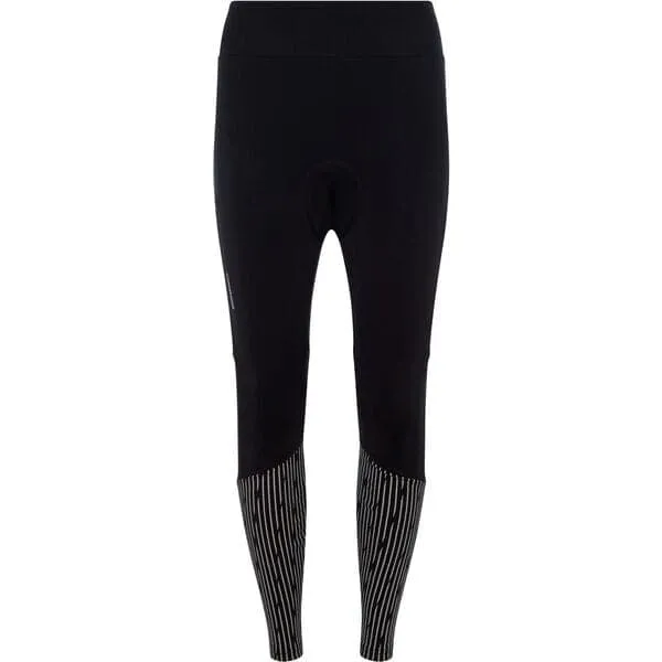 Madison Stellar padded women's reflective thermal tights with DWR; black - size 8