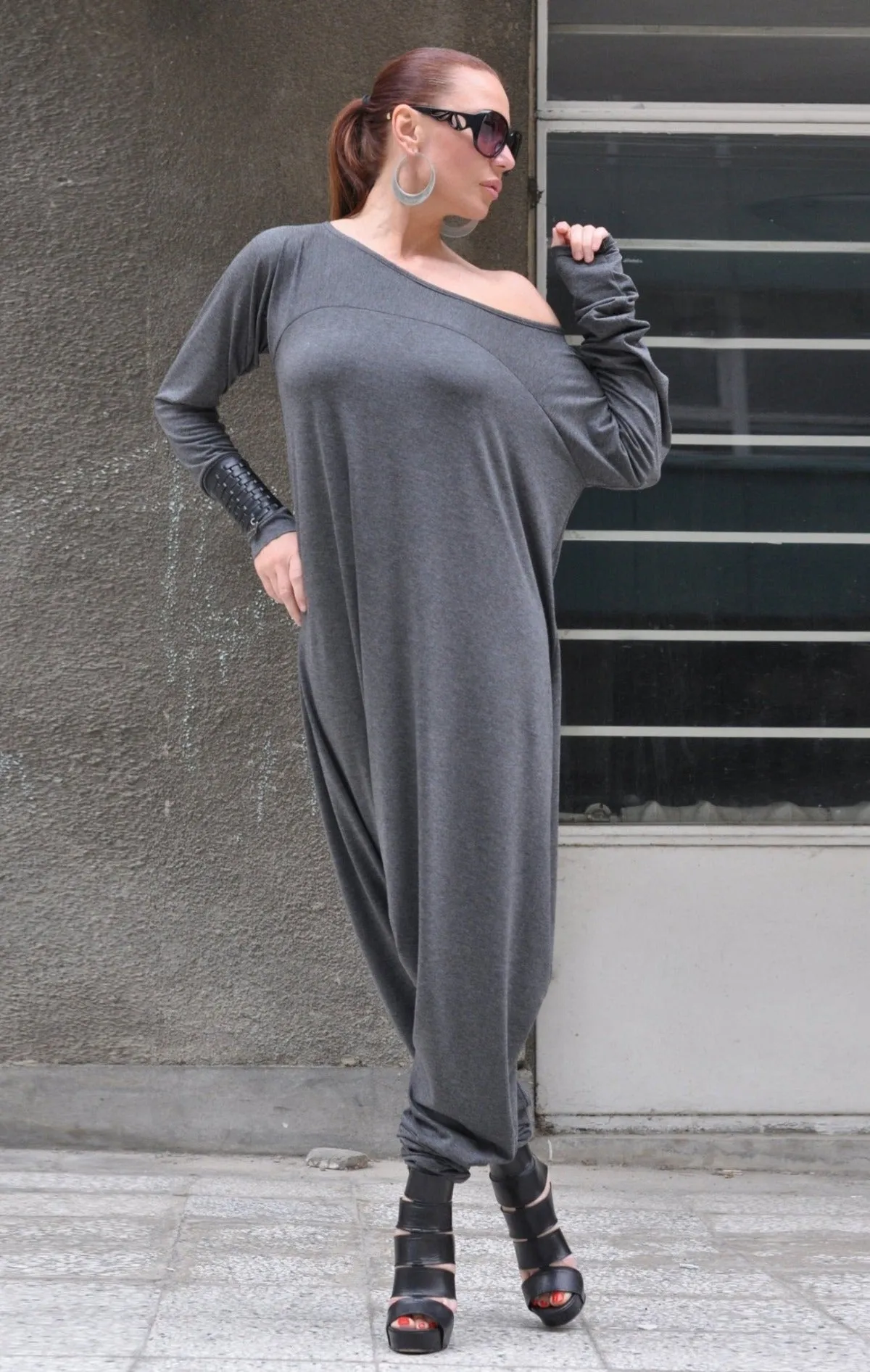 MARLA Dark Grey Harem Jumpsuit