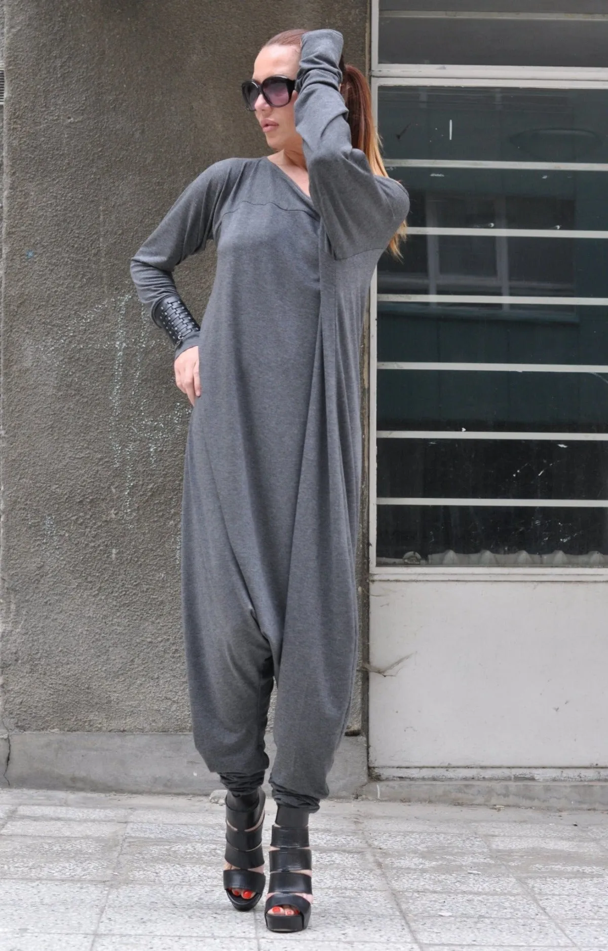 MARLA Dark Grey Harem Jumpsuit