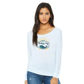 MBHM Women's Flowy LS Tee -Blue Marble- Starburst