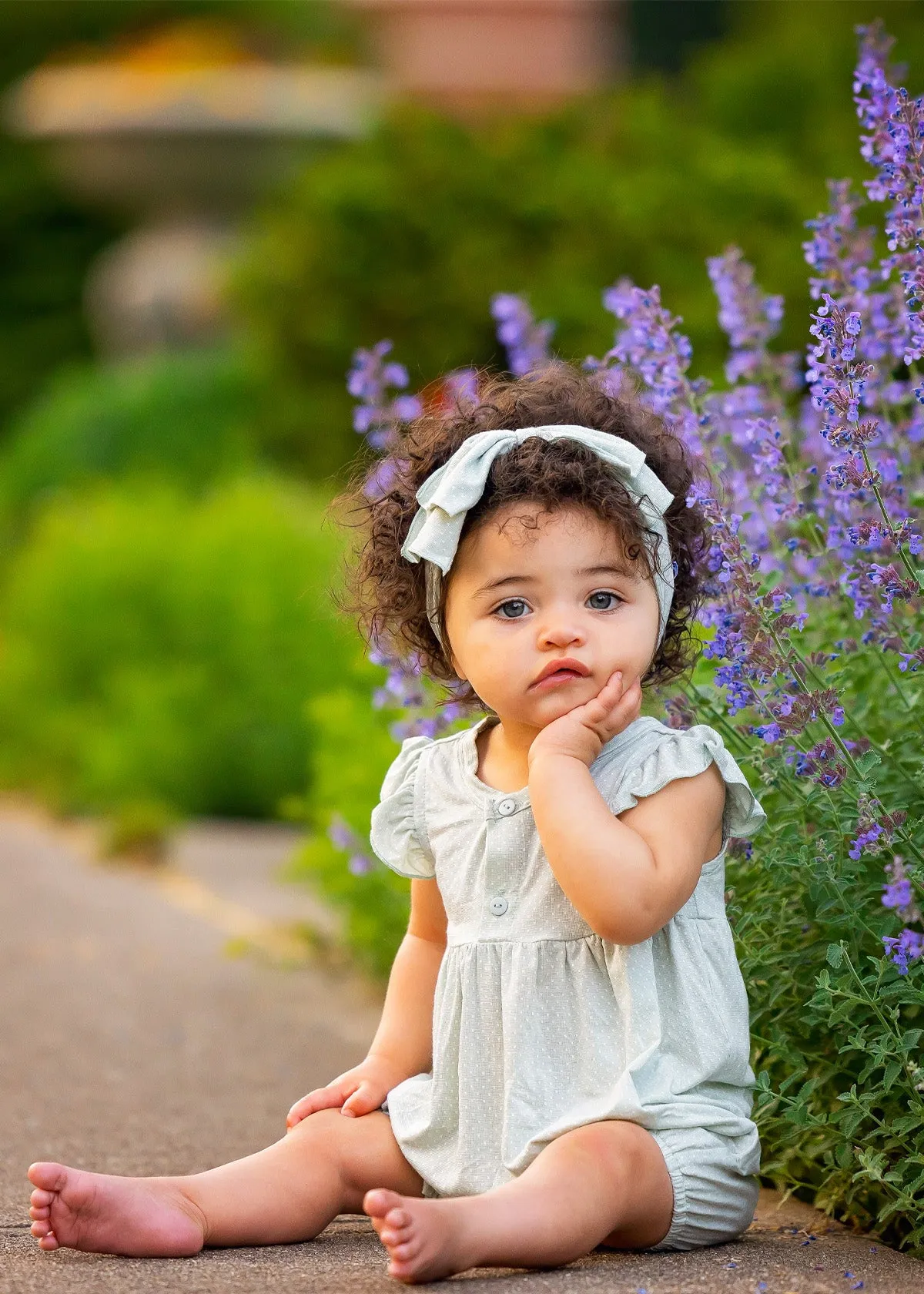 Meadow Breeze Green Baby Romper