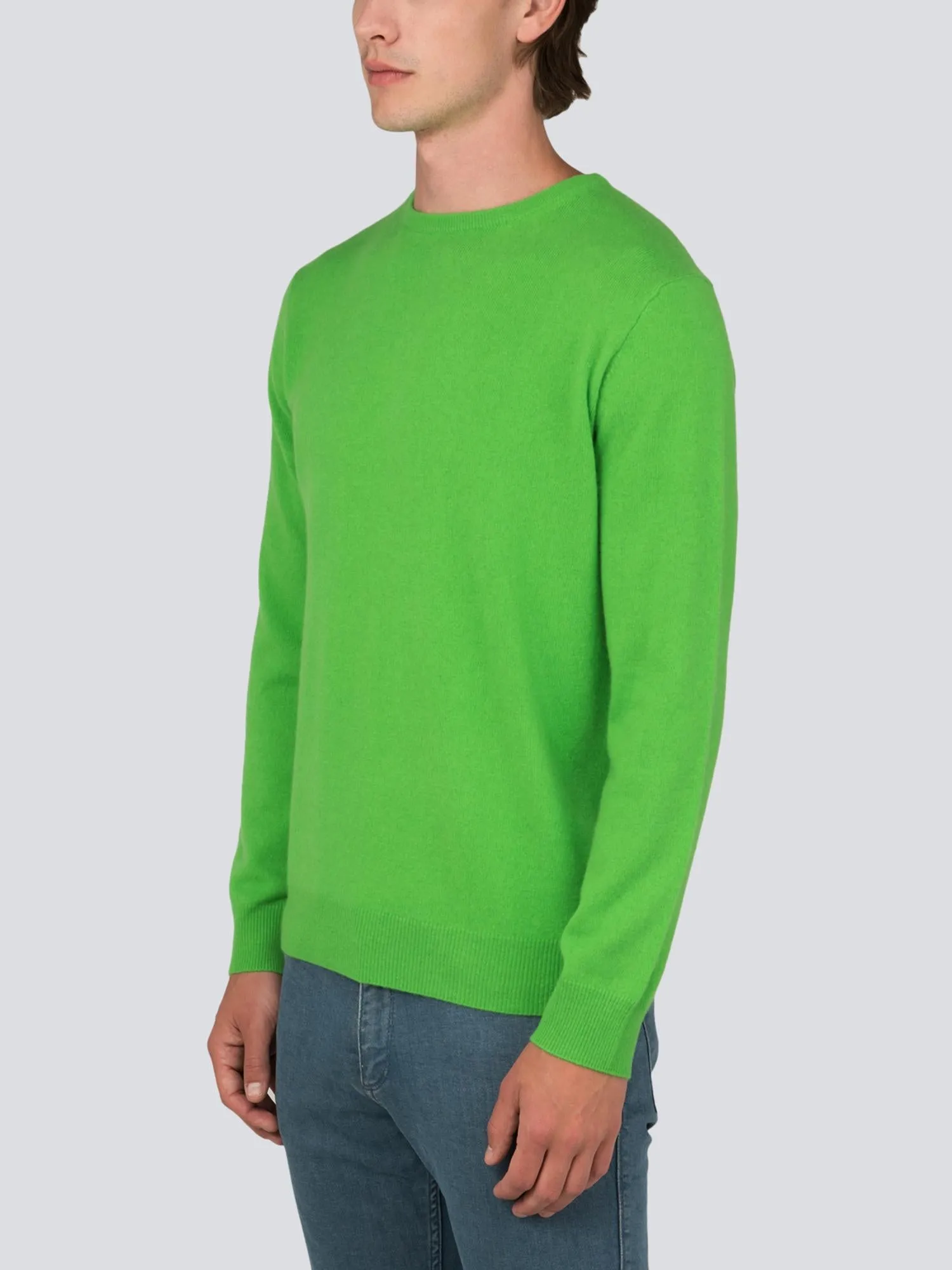 Men Crew Neck Sweater_Green