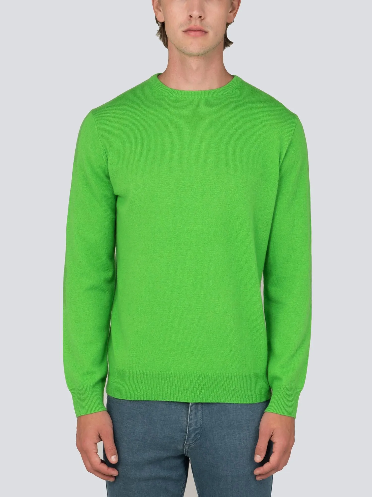 Men Crew Neck Sweater_Green