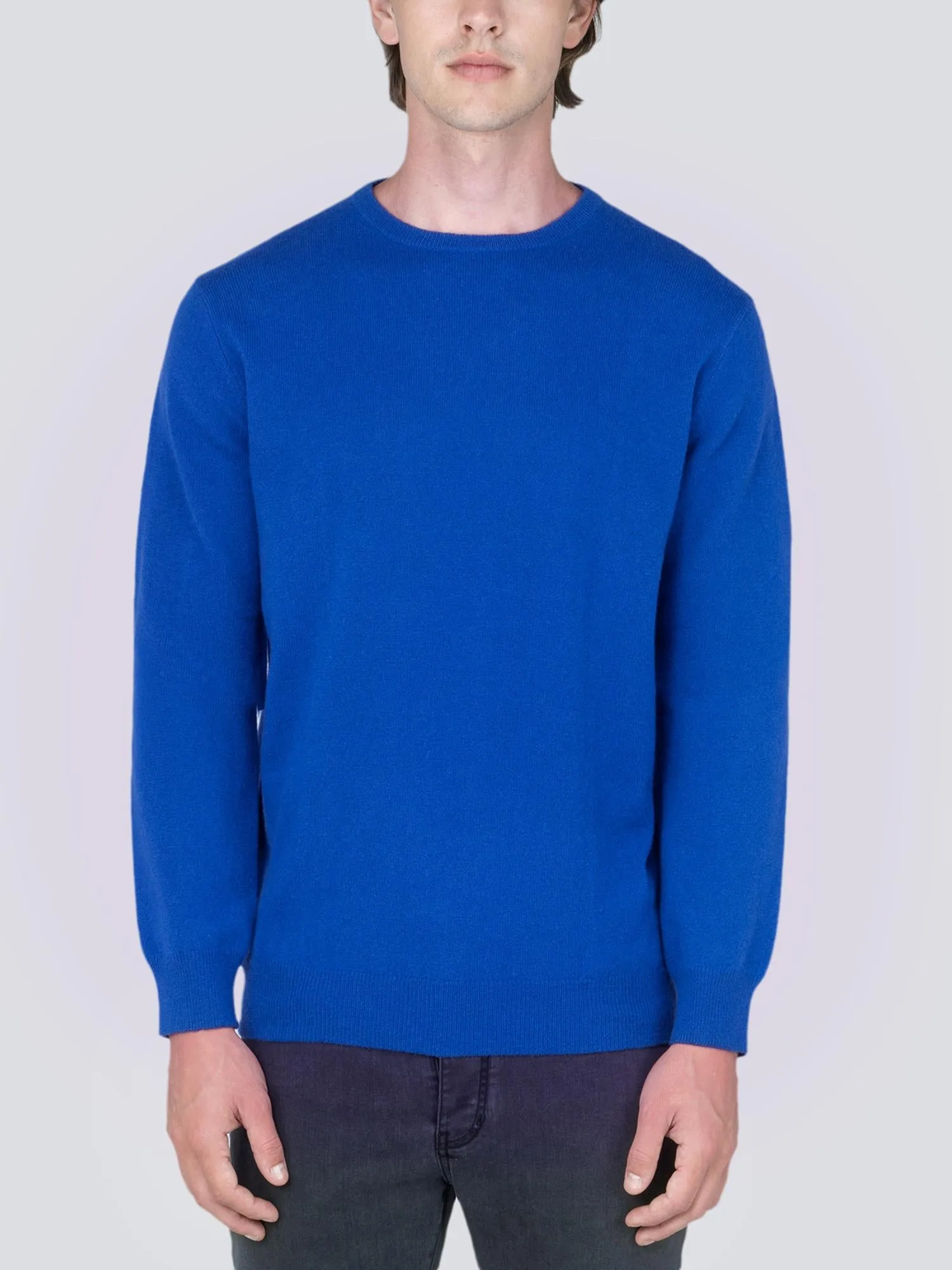 Men Crew Neck Sweater_Royal Blue