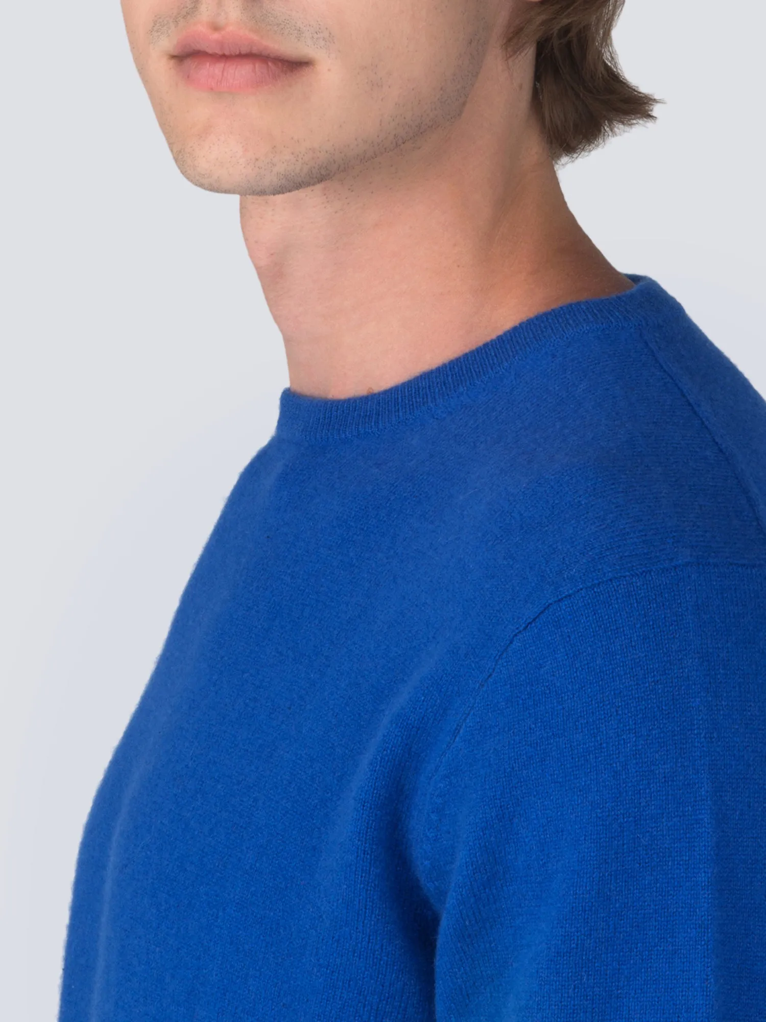 Men Crew Neck Sweater_Royal Blue