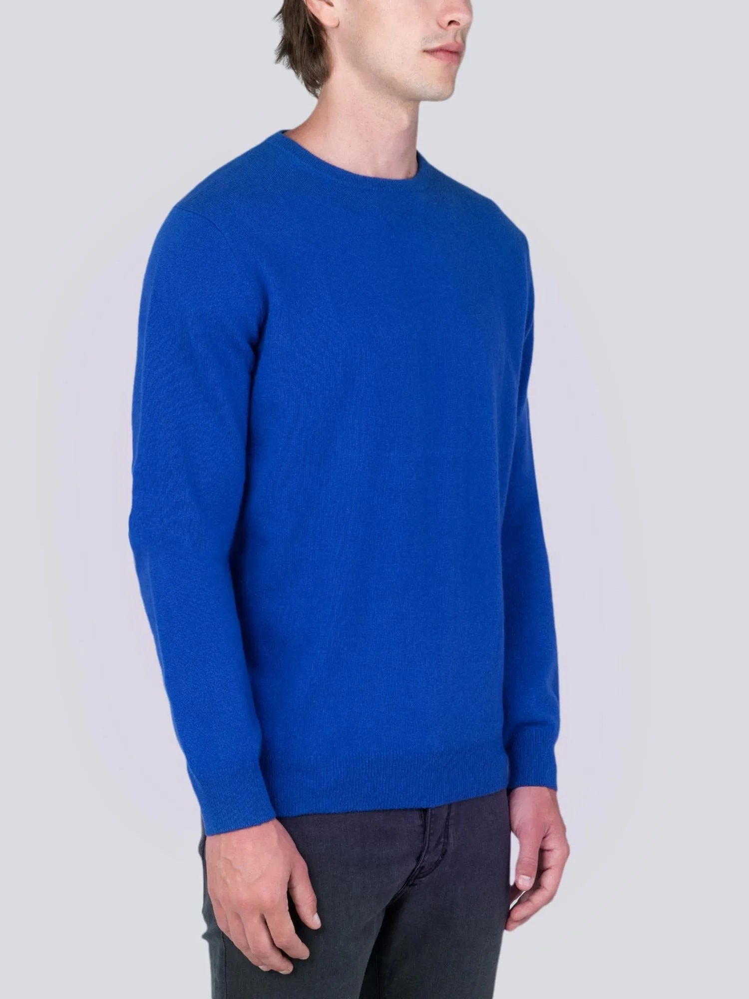 Men Crew Neck Sweater_Royal Blue