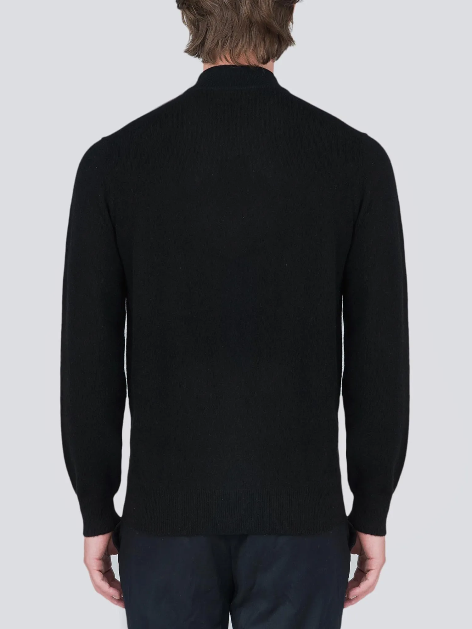 Men Mockneck Sweater_Black