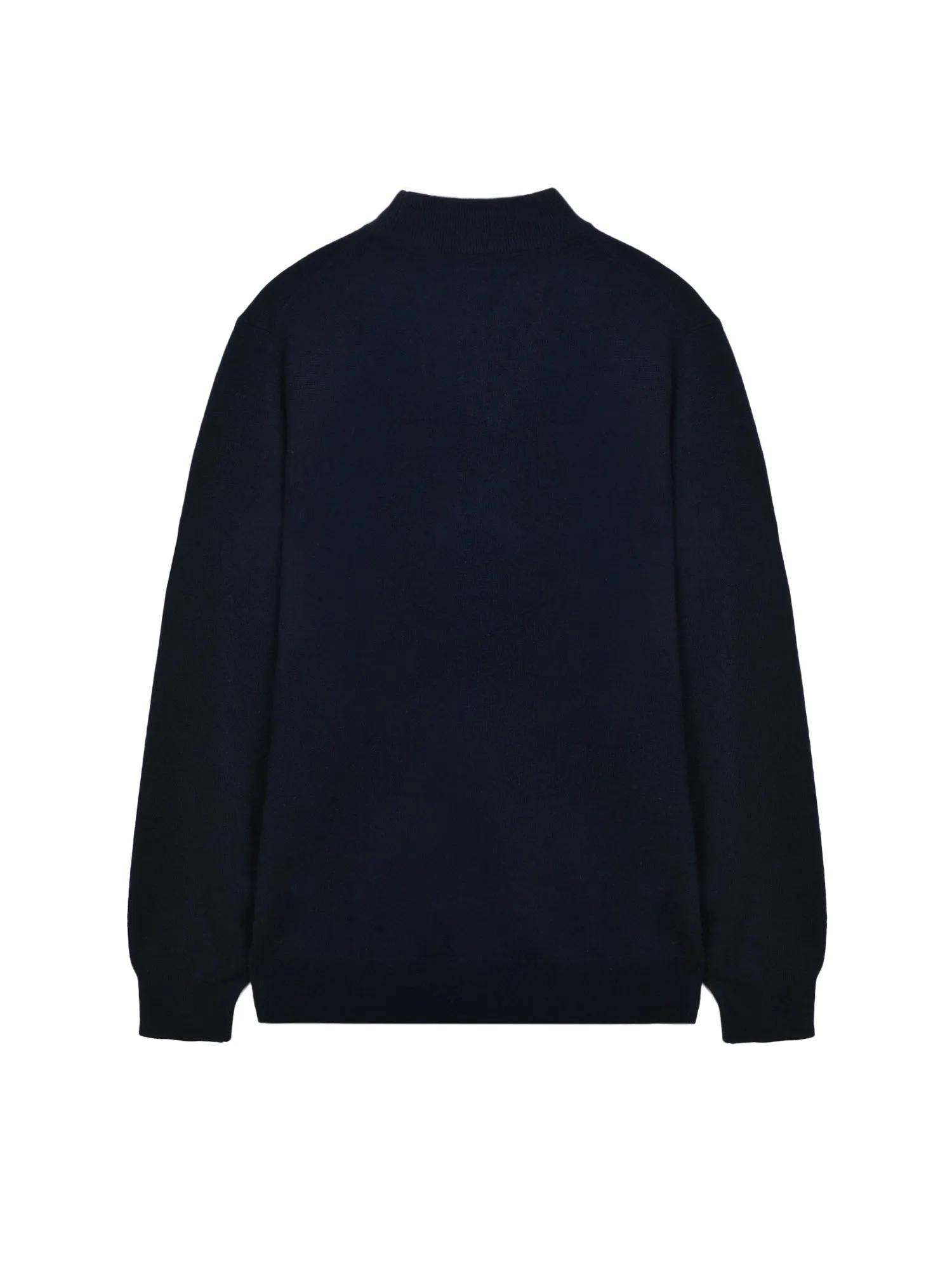 Men Mockneck Sweater_Dark Navy