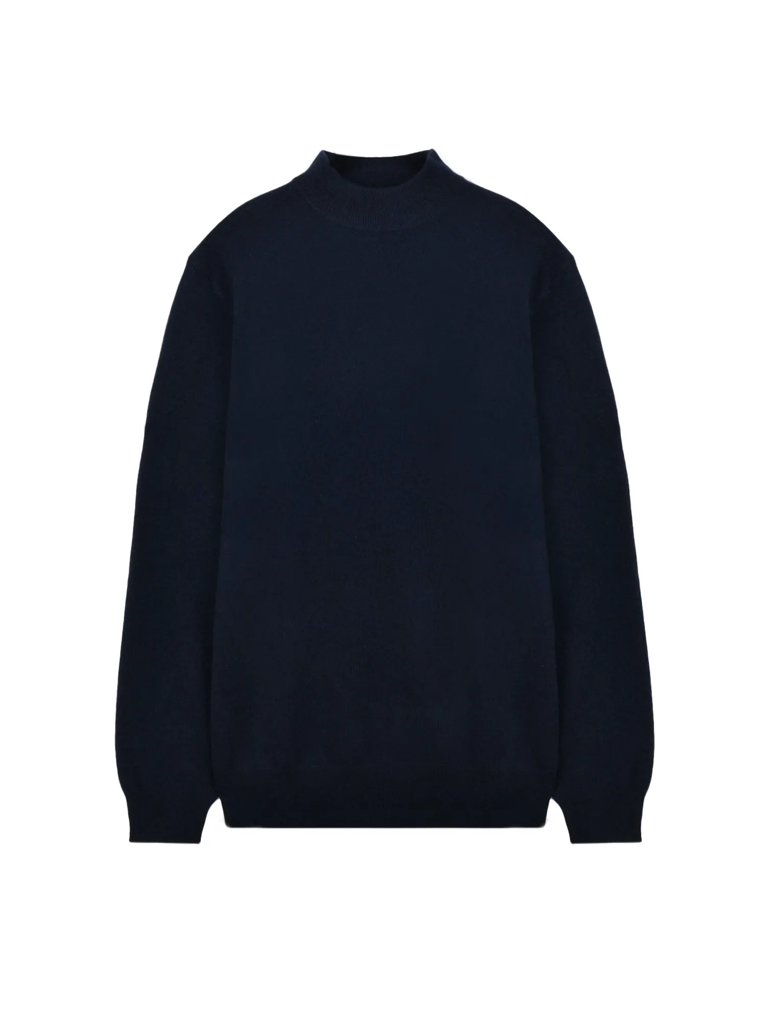 Men Mockneck Sweater_Dark Navy