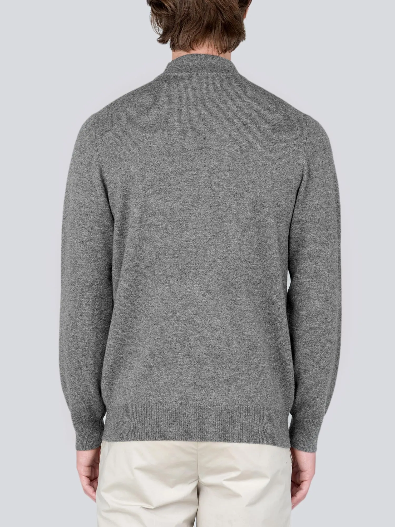 Men Mockneck Sweater_Grey