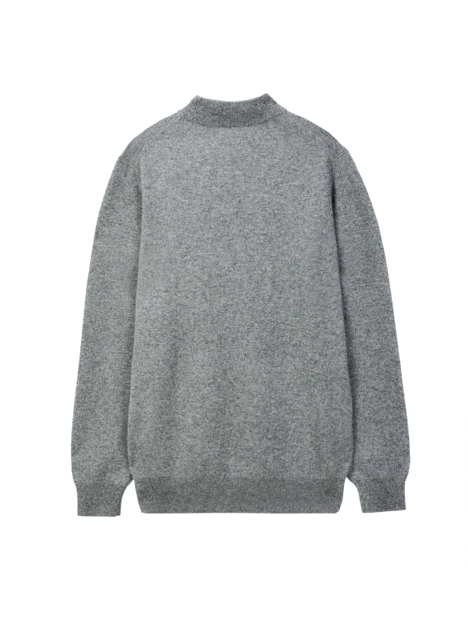 Men Mockneck Sweater_Grey