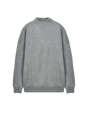 Men Mockneck Sweater_Grey