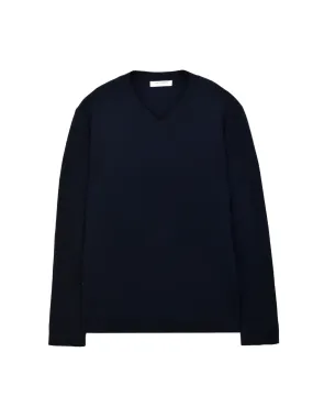 Men V Neck Sweater_Dark Navy