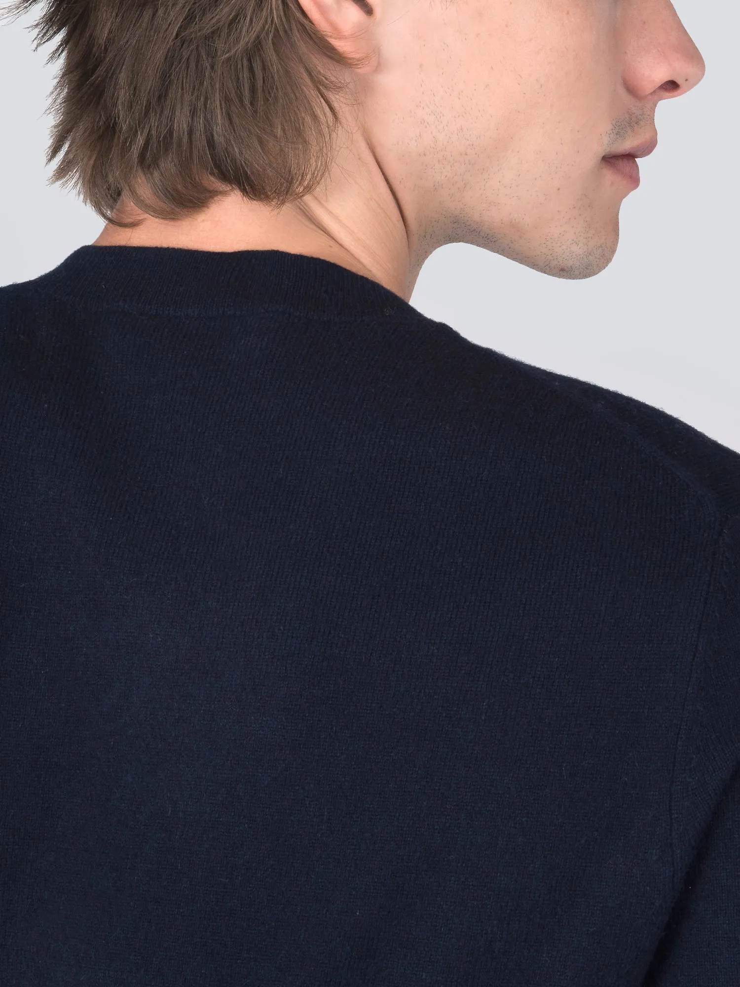 Men V Neck Sweater_Dark Navy