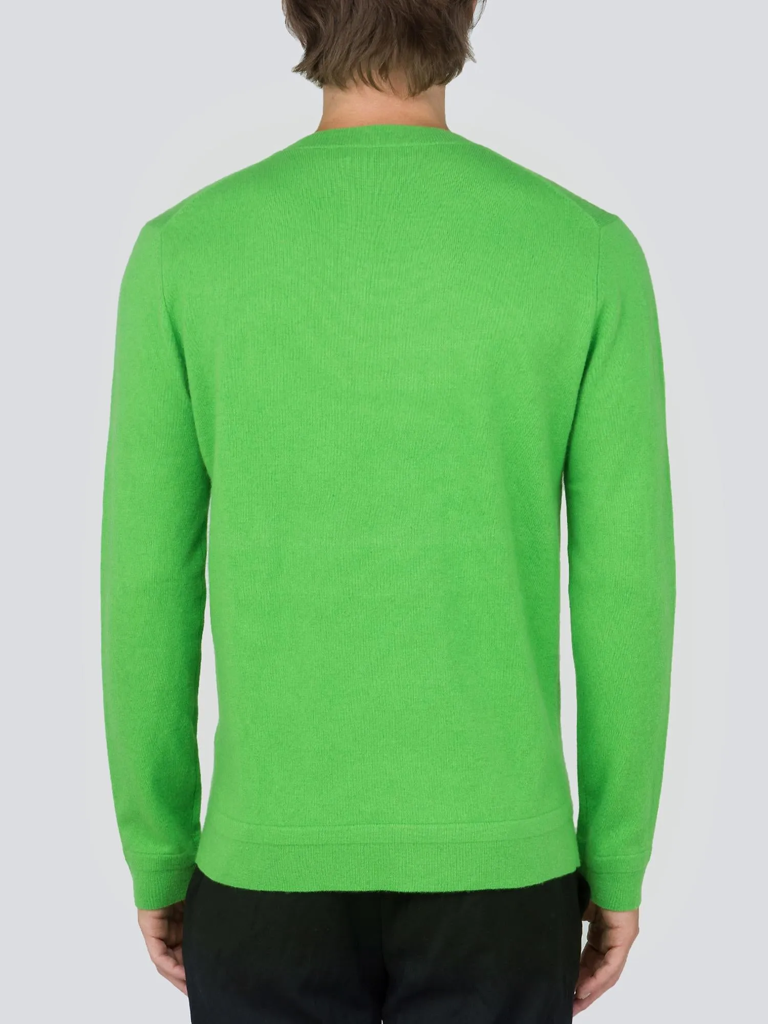 Men V Neck Sweater_Green