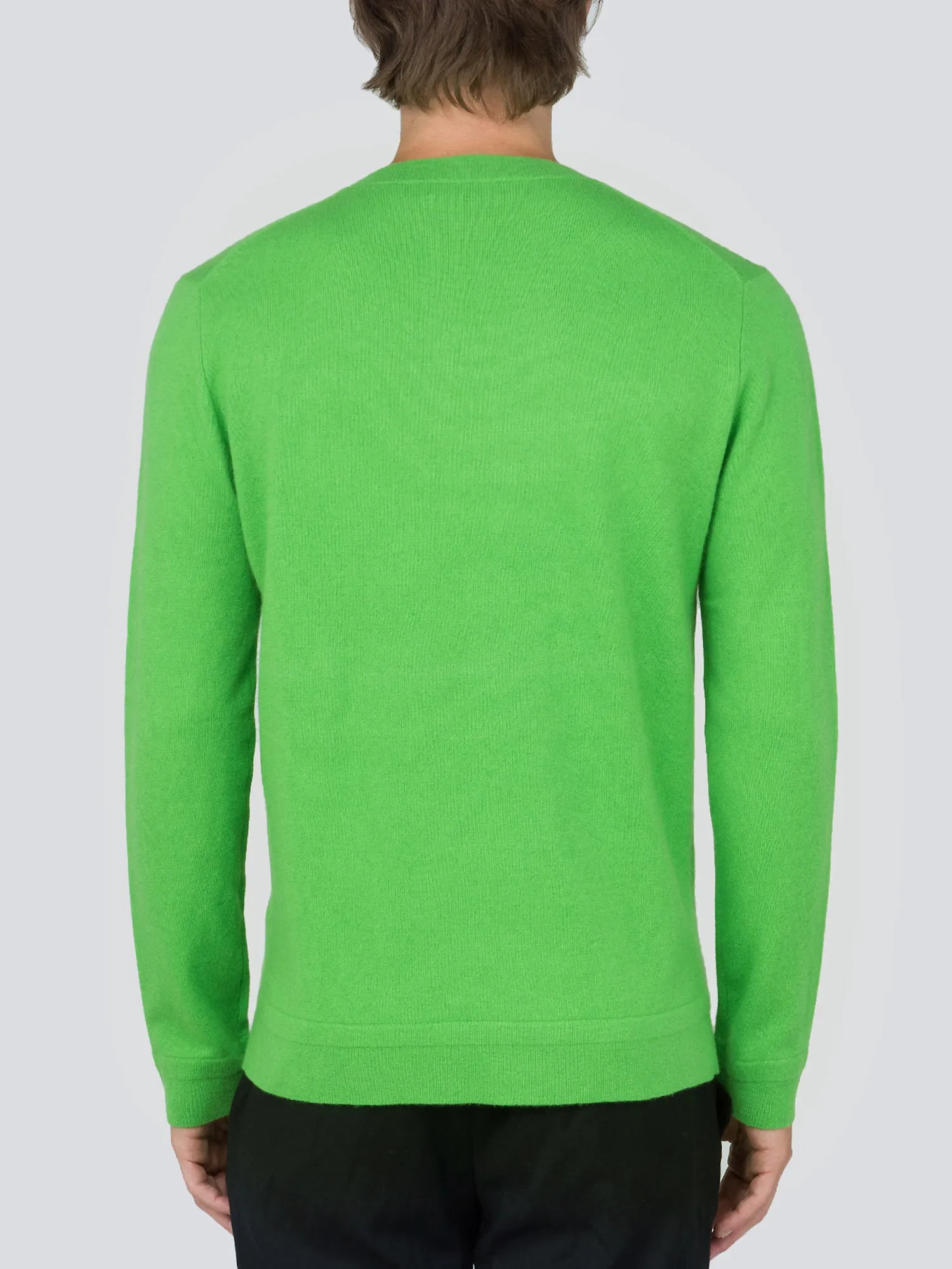 Men V Neck Sweater_Green