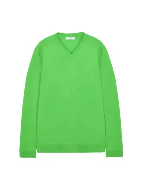 Men V Neck Sweater_Green