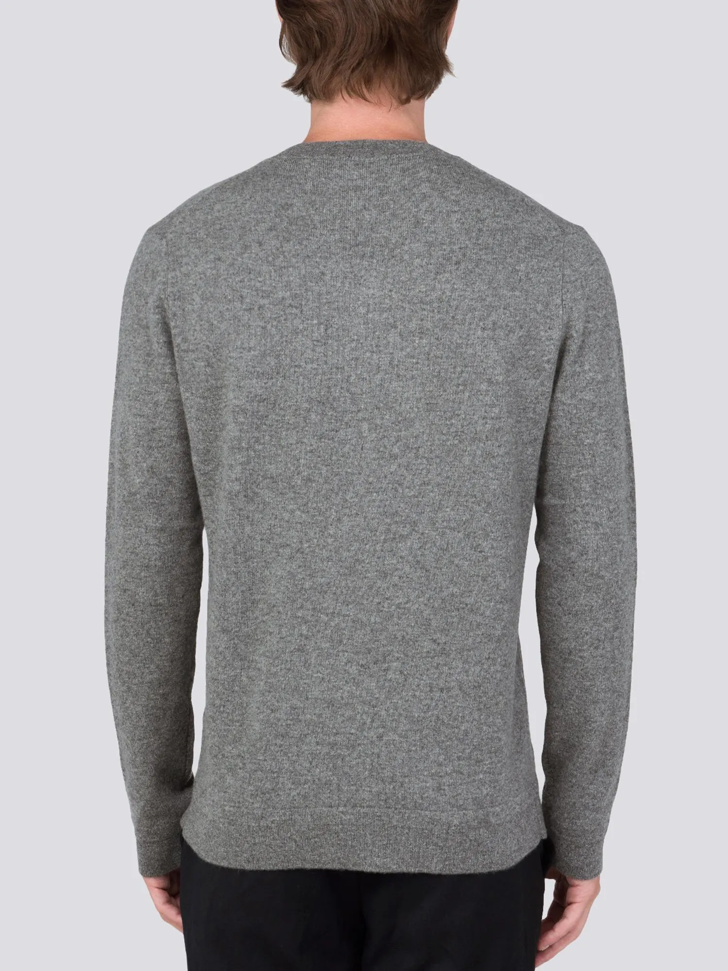 Men V Neck Sweater_Grey