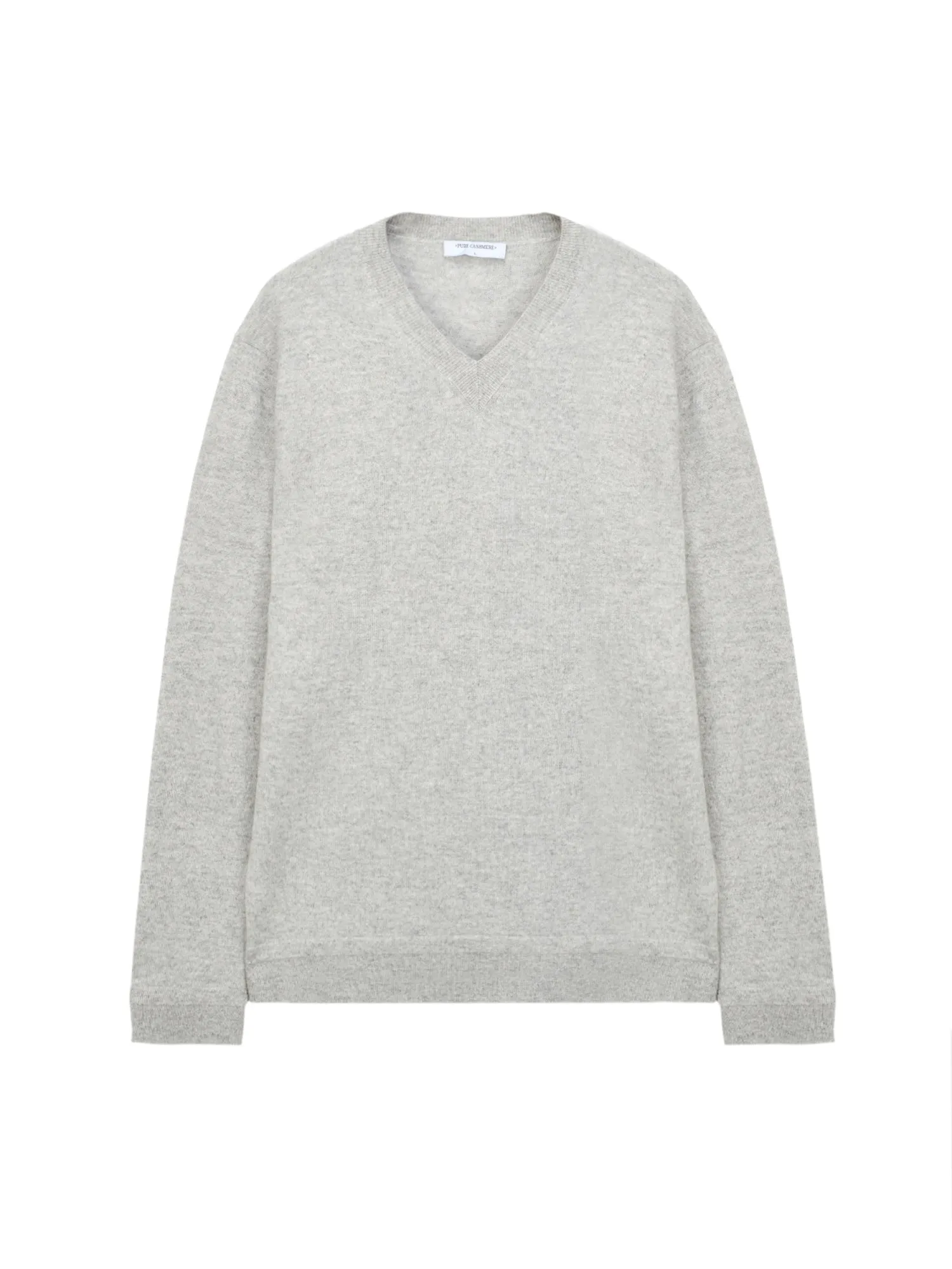 Men V Neck Sweater_Light Grey