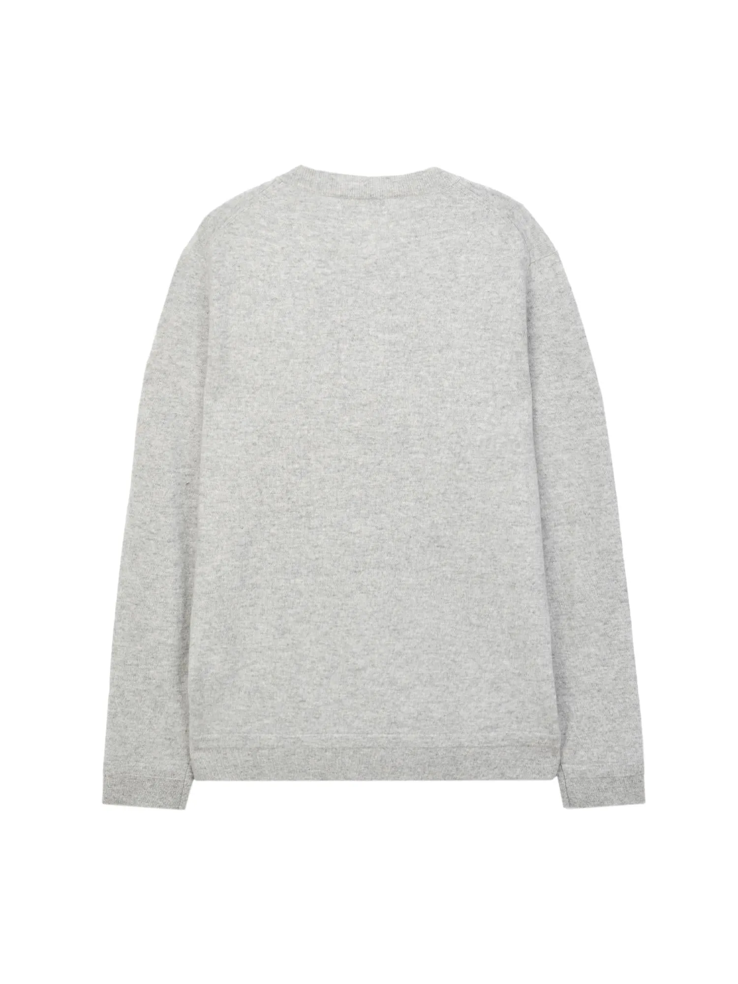 Men V Neck Sweater_Light Grey