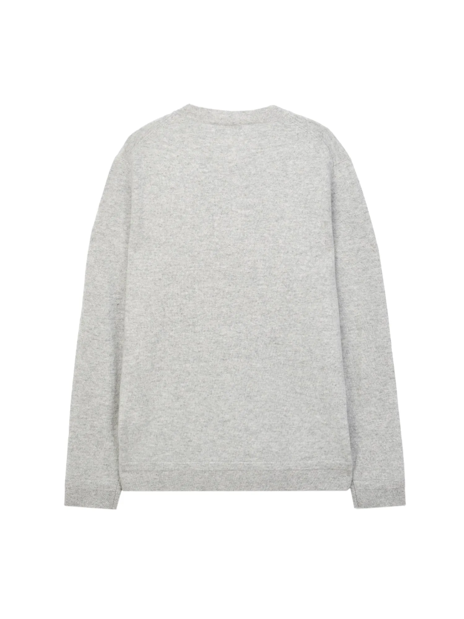 Men V Neck Sweater_Light Grey