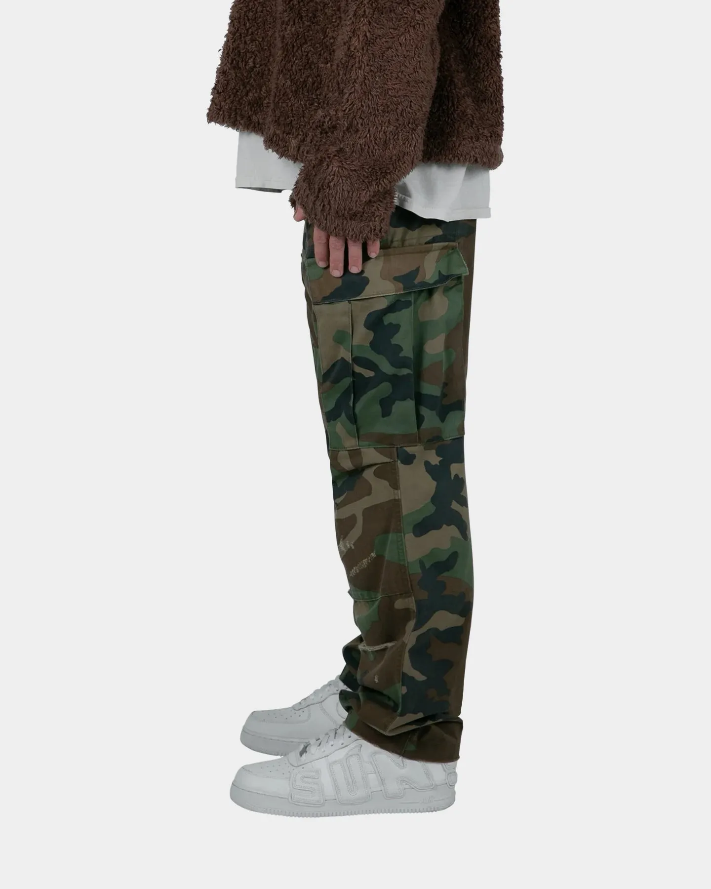 MNML Double Knee Vintage Cargo Pants Camo