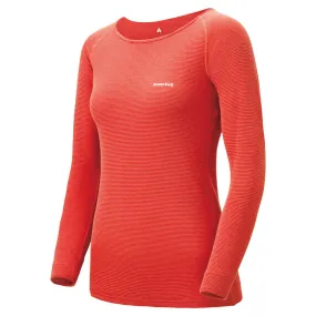 Montbell Base Layer Women's ZEO-LINE Middle Weight Round Neck Long Sleeve Crewe Coral Pink 1107577