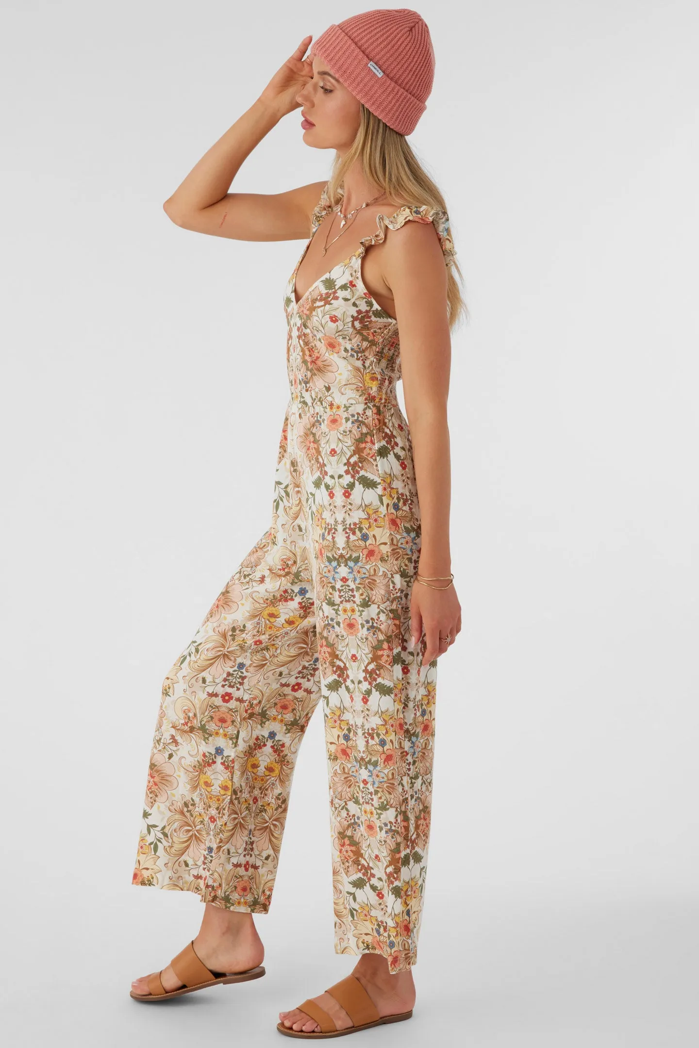 MONYCA SOFIA FLORAL FLUTTER TANK JUMPSUIT