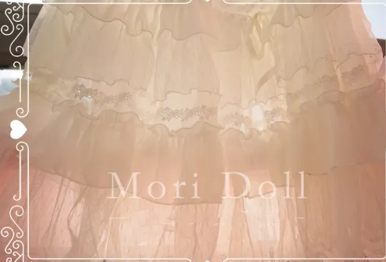 Mori Doll~Elegant Lolita Flounce Hemline Skirt Multicolors