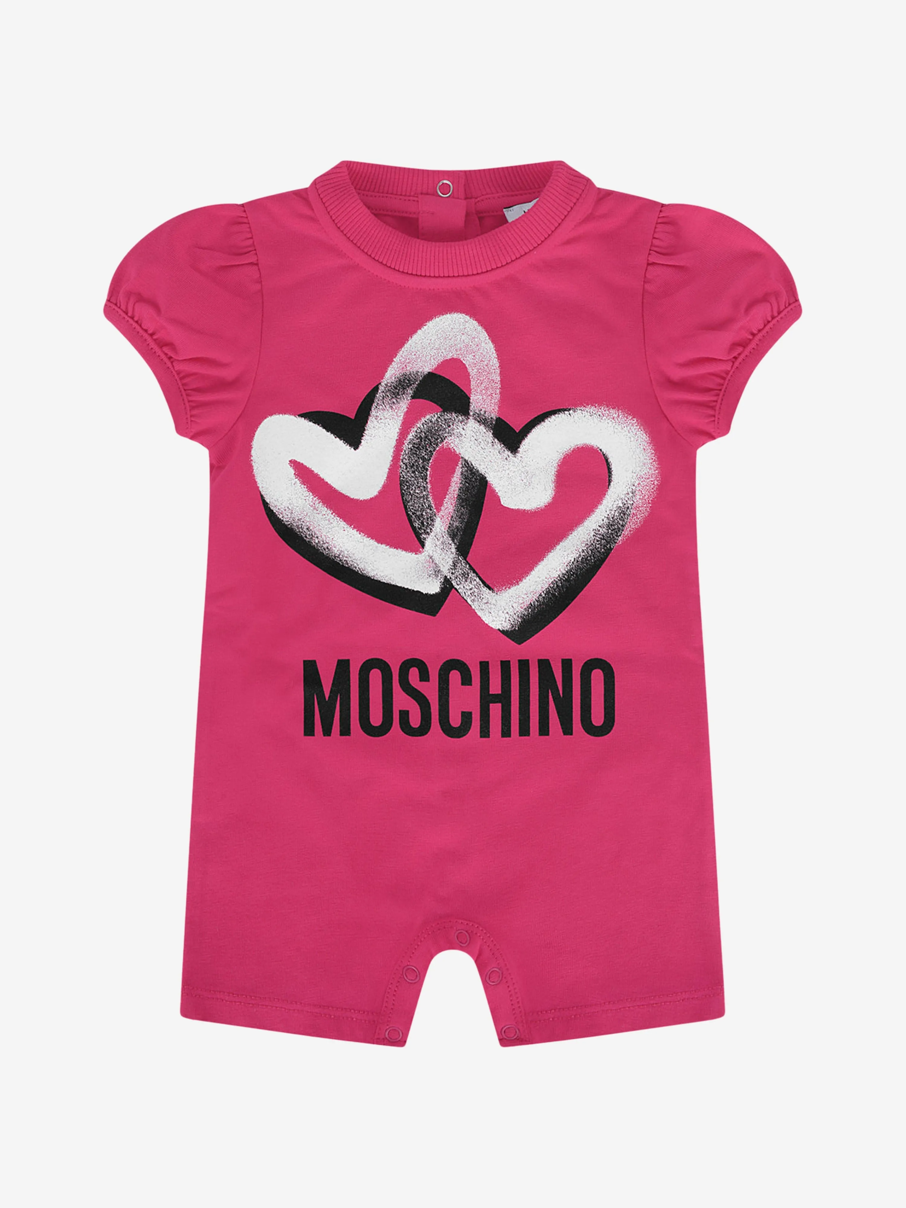 Moschino Baby Girls Graffiti Hearts Romper