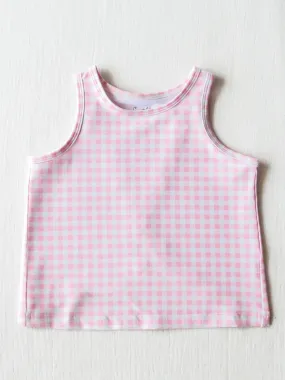 Motion Tank - Pink Petal Check