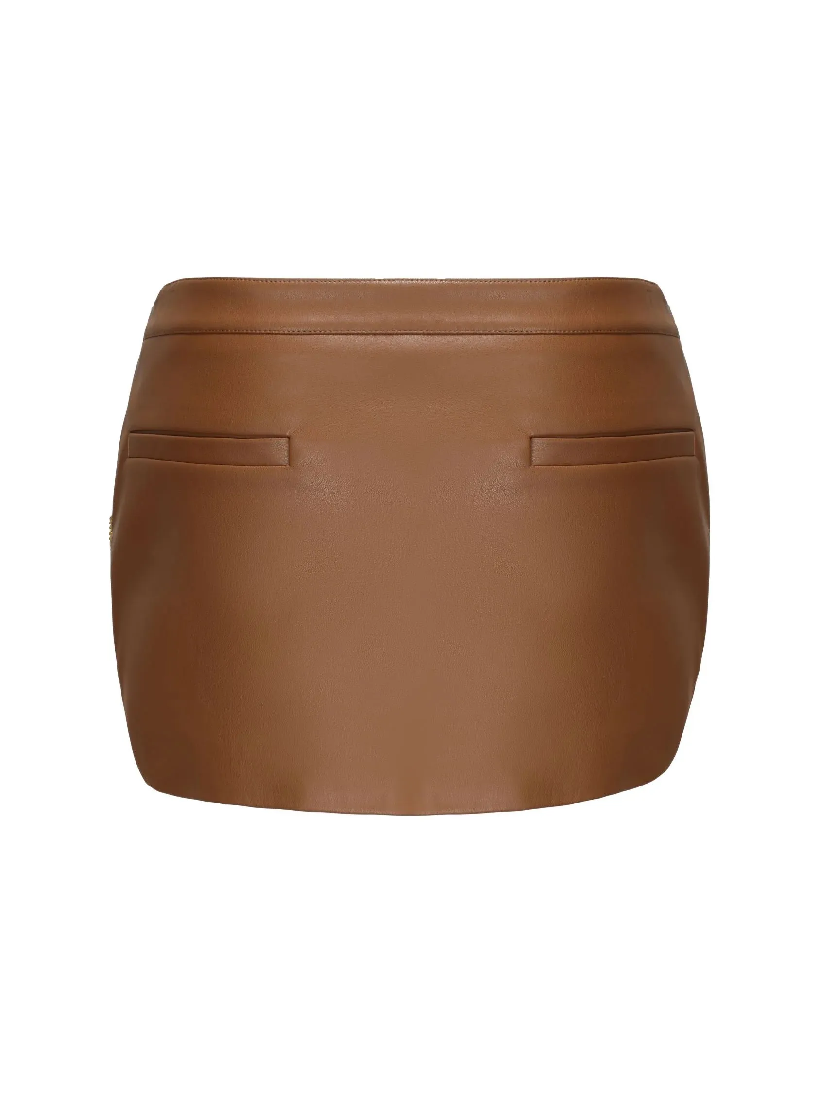 Nana Jacqueline Miranda Leather Mini Skirt in Brown