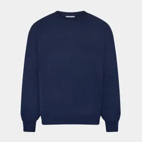 Navy Merino Round Neck Jumper