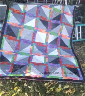 Neon and Neutral Quilt QJK-104e - Downloadable Pattern