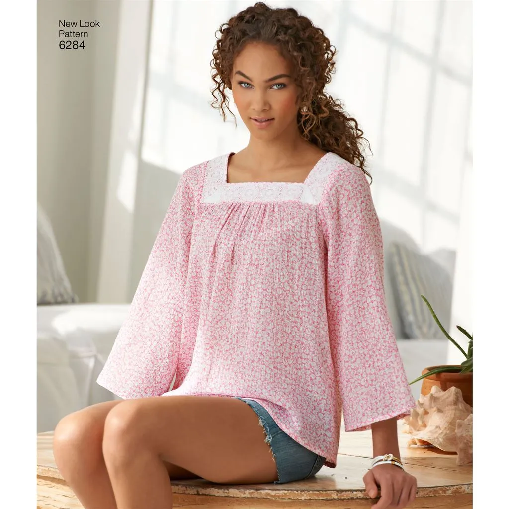 New Look Pattern 6284 Misses' Pullover Top in Two Lengths