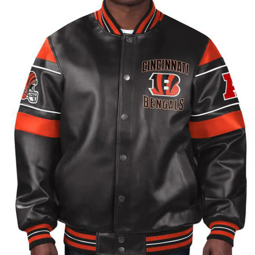 NFL Cincinnati Bengals Leather Jacket For Men and Women