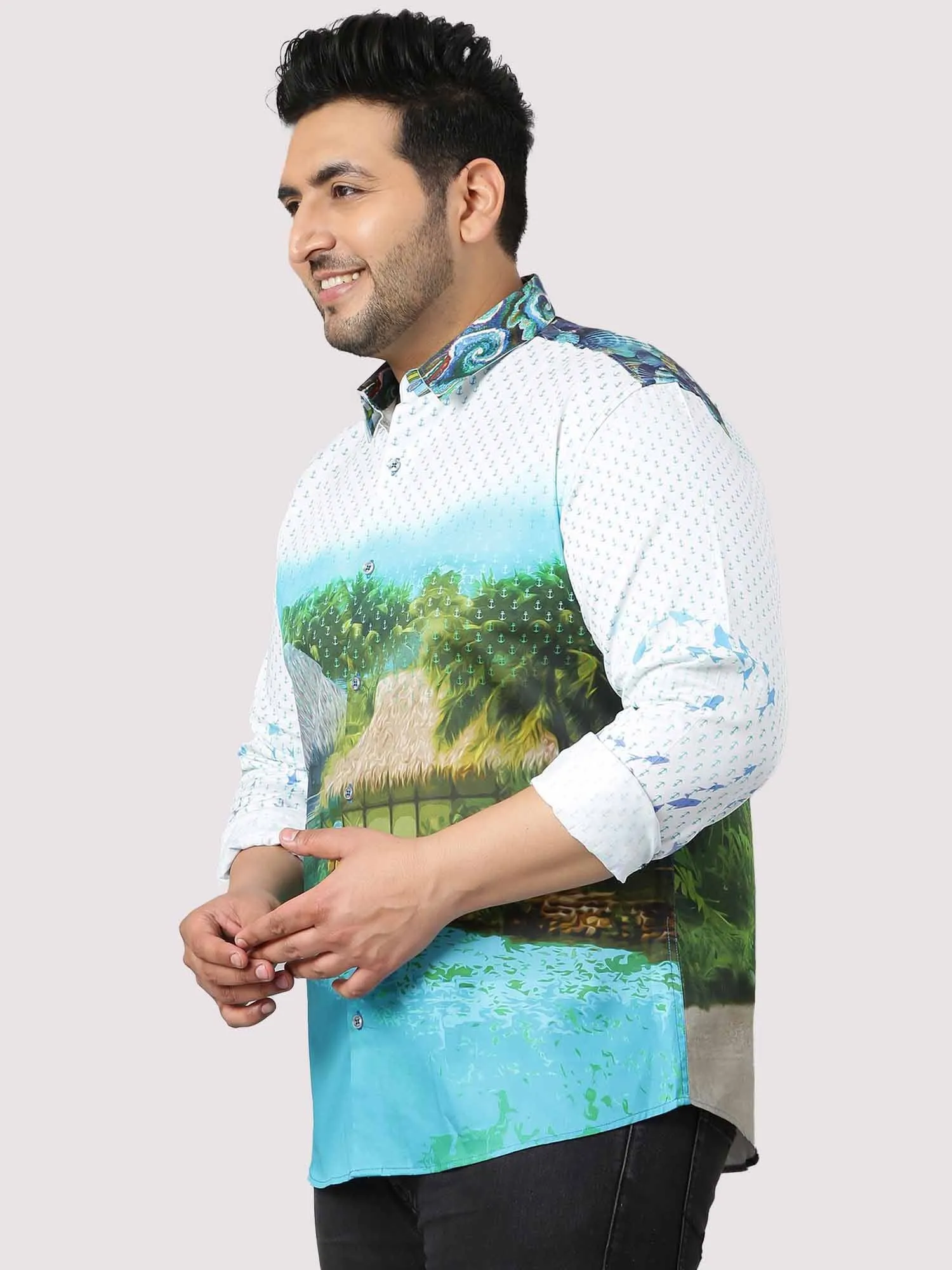 Night Out Party Wear Shirts Men's Plus Size