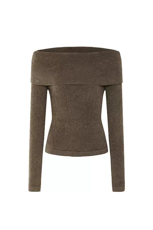 Off The Shoulder Wool Base Layer Sweater