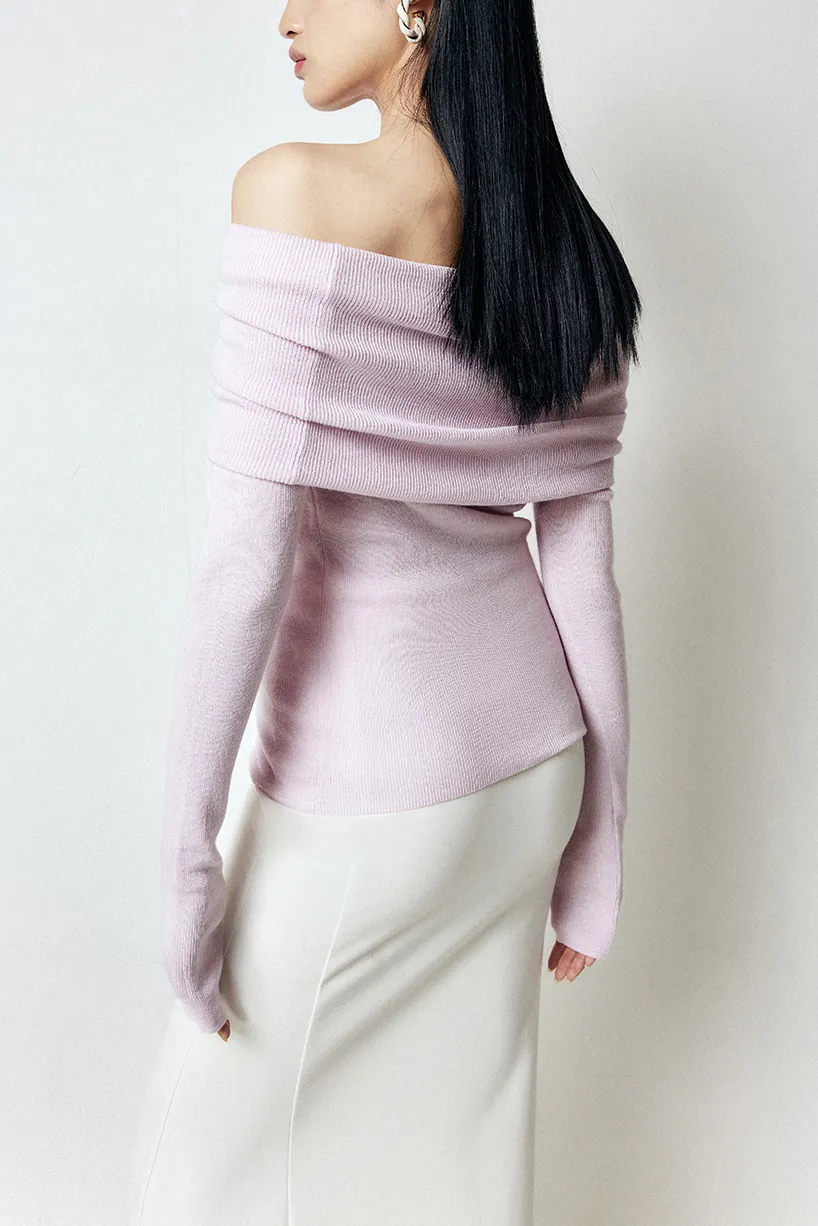 Off The Shoulder Wool Base Layer Sweater