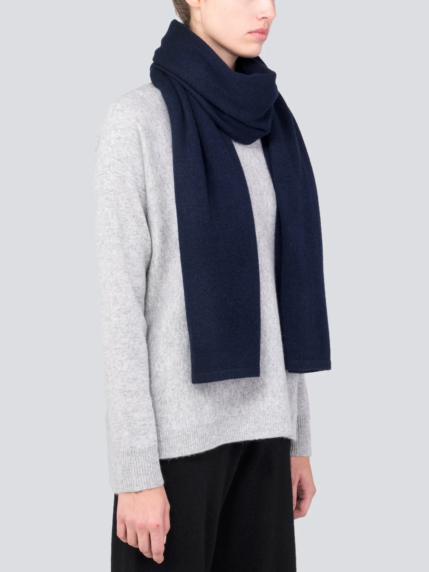 Oversized Scarf_Dark Navy