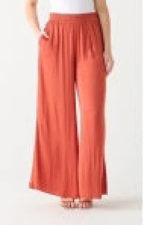 Pant Flowy Wide Leg Copper