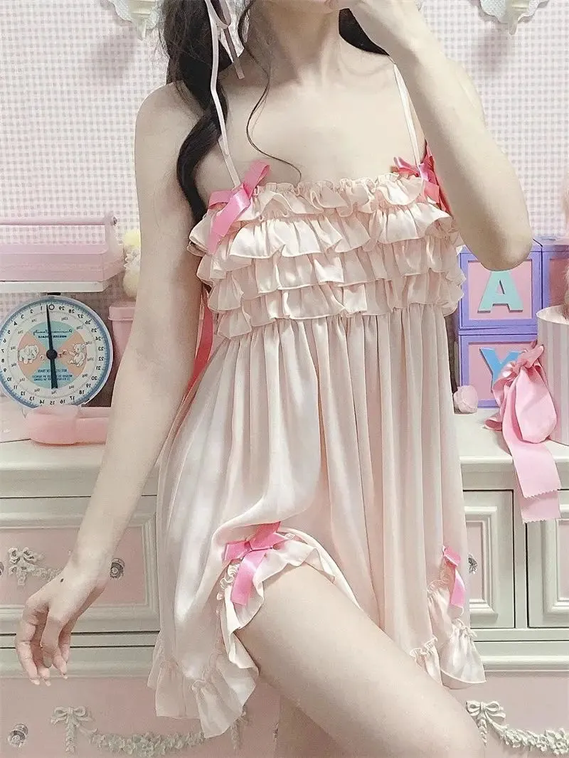 Pink Ruffled Nighty