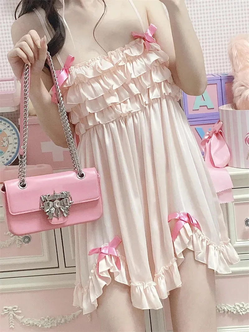 Pink Ruffled Nighty