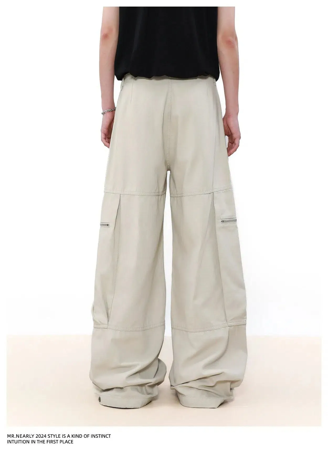 Pleated Pocket Cargo Pants