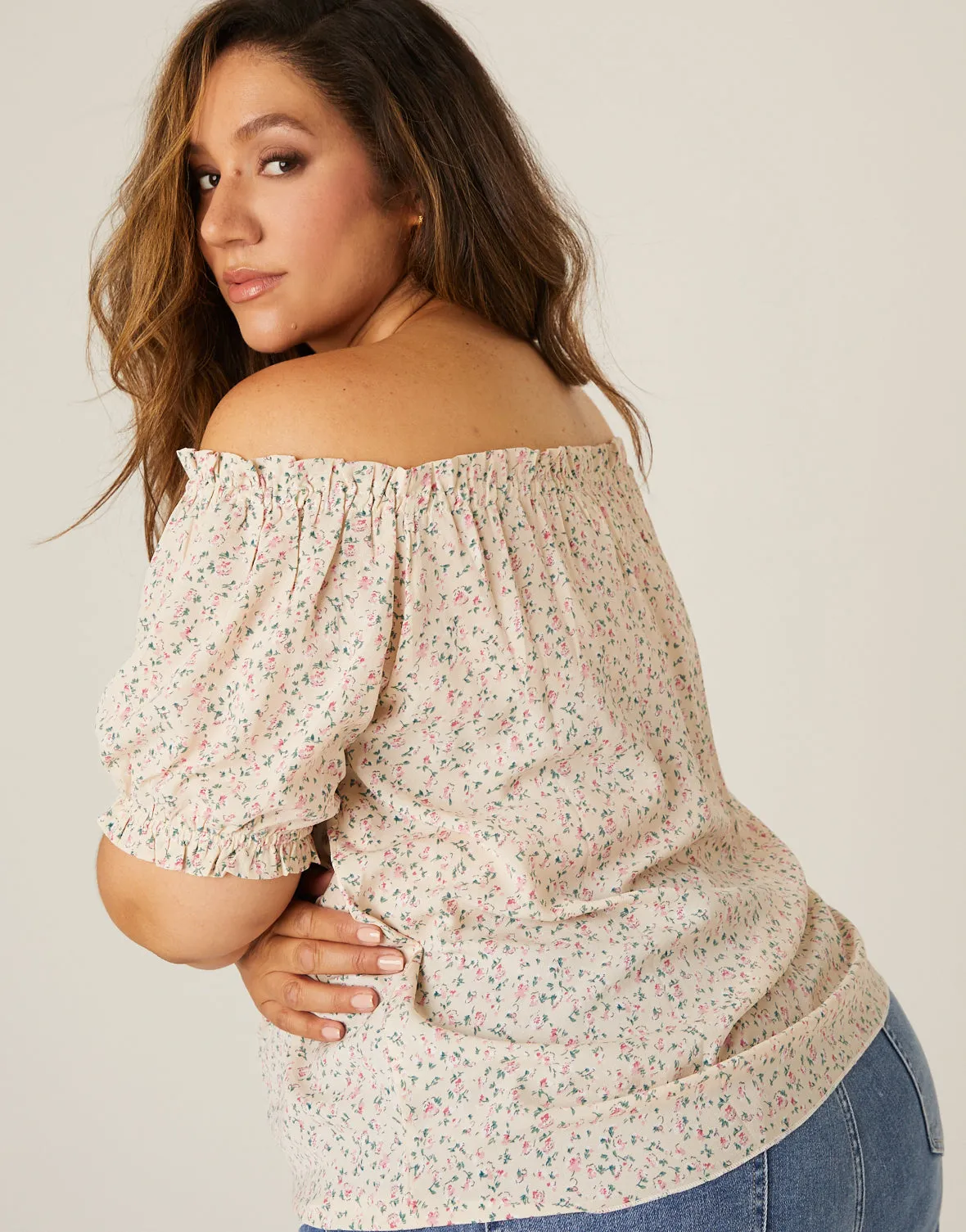 Plus Size Flowy Floral Blouse