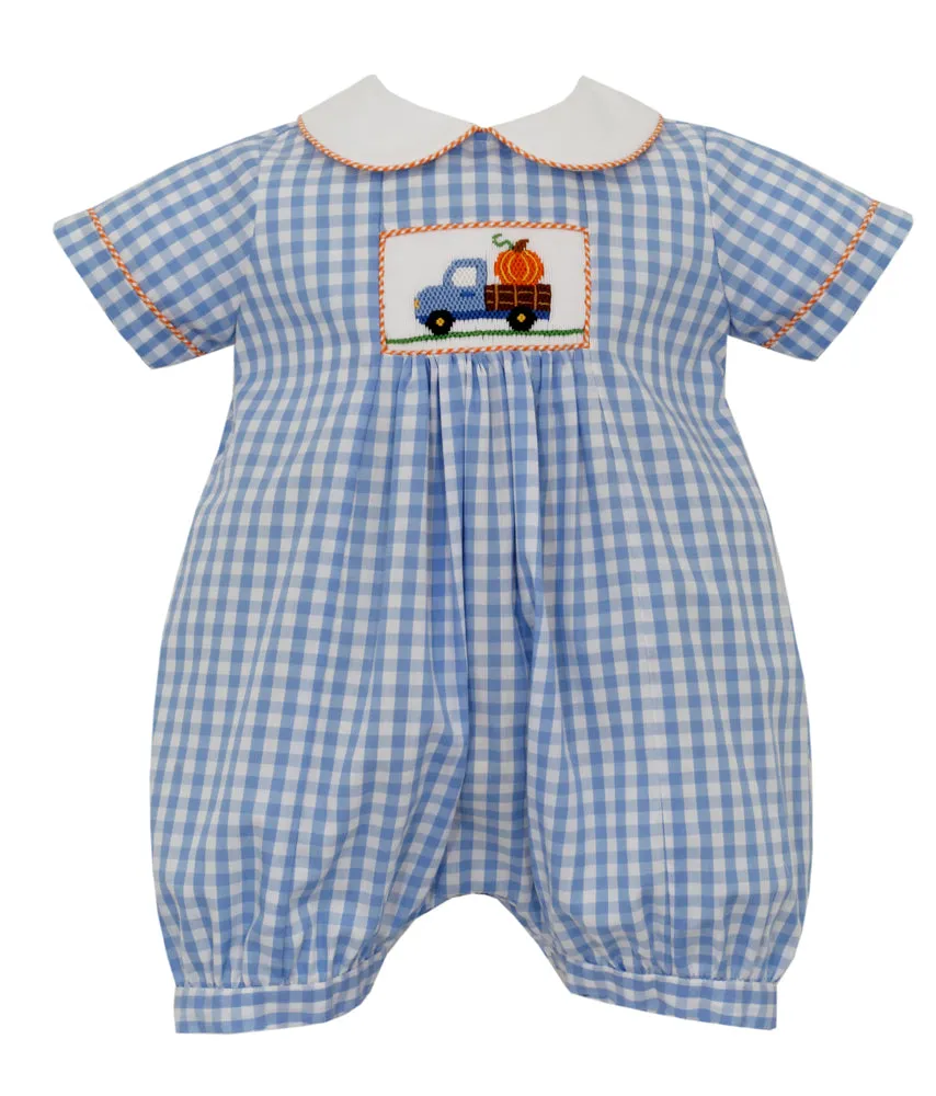 Pumpkin Truck Short Romper