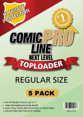 REGULAR SIZE - 7 X 10 1/2 - ACRYLIC TOP LOADER- 5 PACK