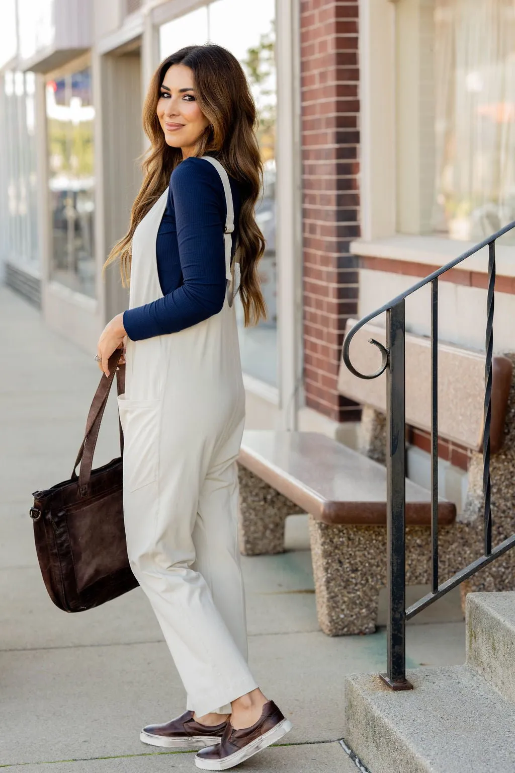 Relaxed Dual Pocket V Jumpsuit