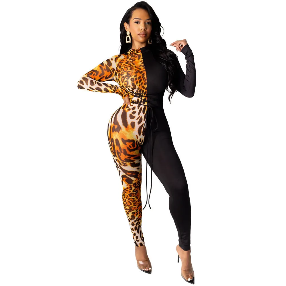 Round Neck Sexy Long Sleeved Jumpsuit