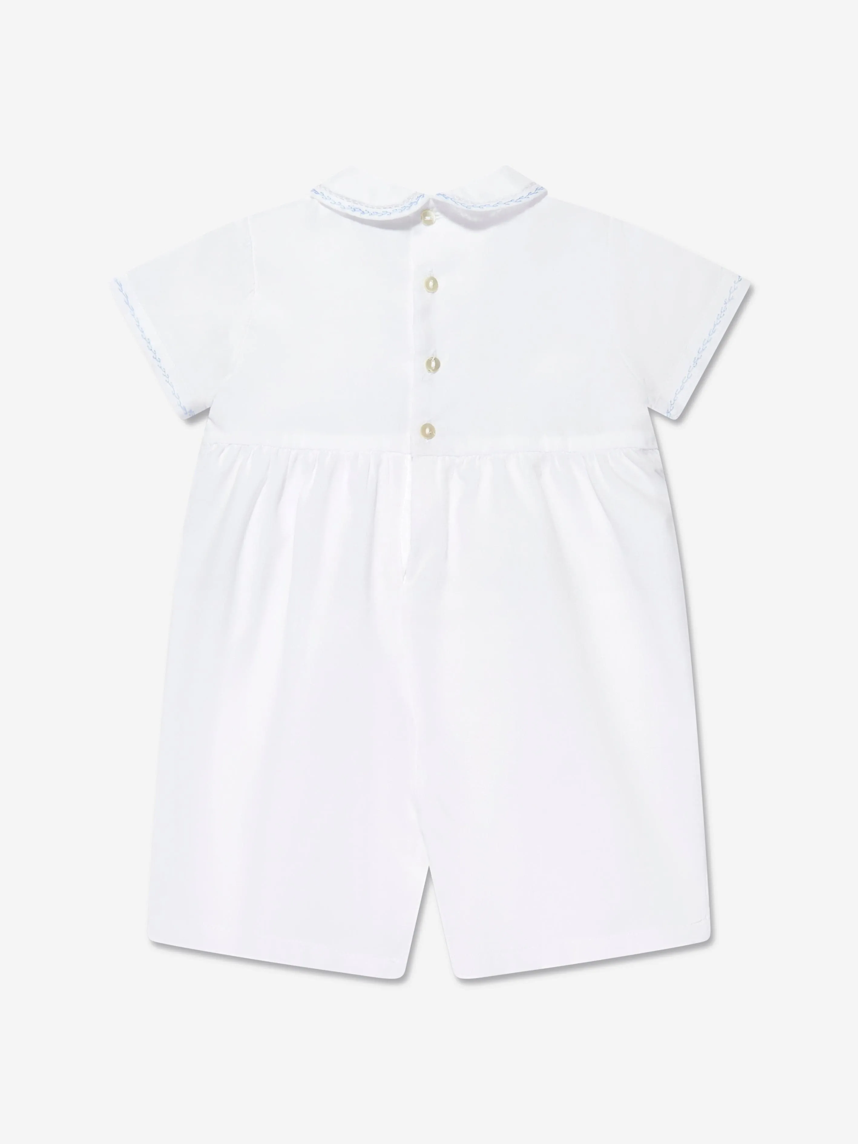 Sarah Louise Baby Boys Romper in White